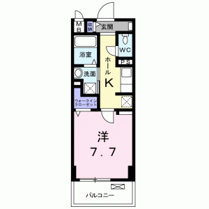 ユリウス　湊町 407の間取り画像