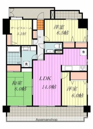 ダイアパレス三番町 505の間取り画像