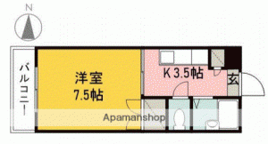 アネーロ鉄砲町 203の間取り画像