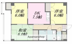 太陽山越ビル 706の間取り画像