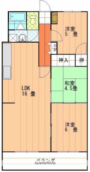 空港中央ビル 602の間取り画像