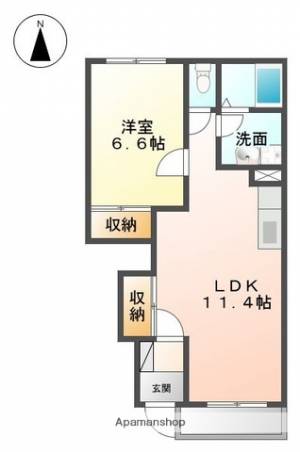 クレシア南黒田 102の間取り画像