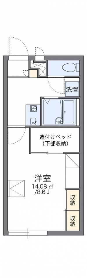 レオパレスシェルフィード山越 105の間取り画像