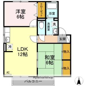 サンライズハイツ　Ｂ棟 B102の間取り画像