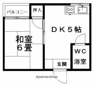 みどり荘 305の間取り画像