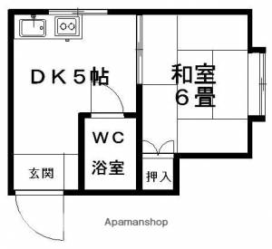 みどり荘 203の間取り画像