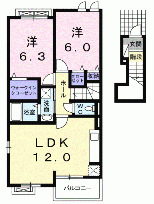 Ｏｃｅａｎ　Ｖｉｌｌａｇｅ　II 205の間取り画像