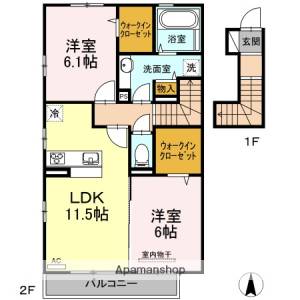 セジュール　ル　ヴァン 206の間取り画像