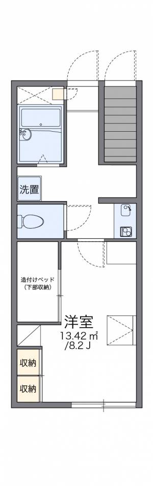 レオパレスフローラ湯築 106の間取り画像