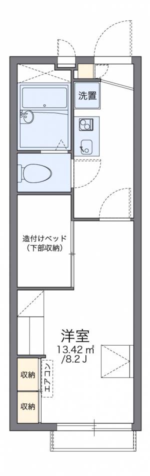 レオパレス南江戸 205の間取り画像