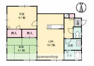 グランコート久万ノ台　Ｆ棟 1Fの間取り画像