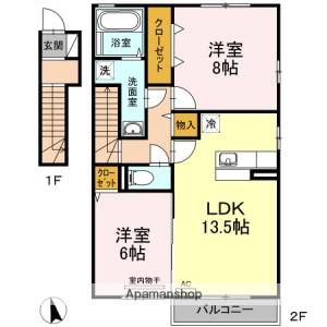 カーサ城北　Ｃ棟 C201の間取り画像