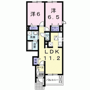 ジョーヌ　セレーサ　Ｂ 103の間取り画像