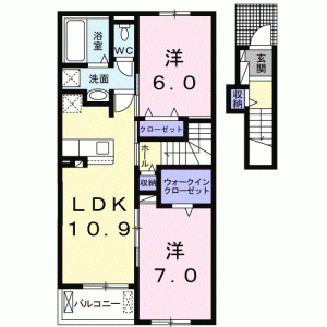 メリーハーバー 203の間取り画像