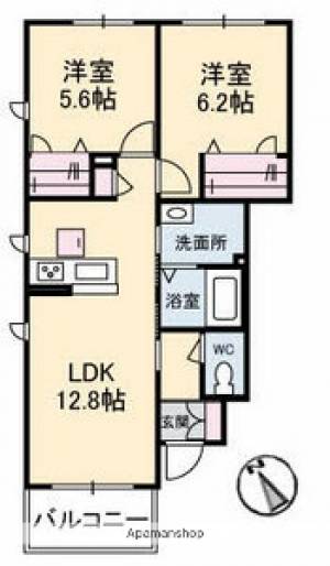 ラルゴヴェローチェ元町 103の間取り画像