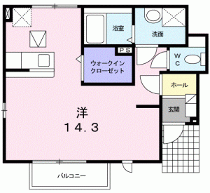 クレストール林　Ａ 101の間取り画像