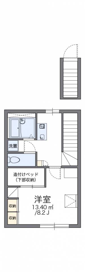 レオパレスＬＡ　ＶＩＴＡ山越 204の間取り画像