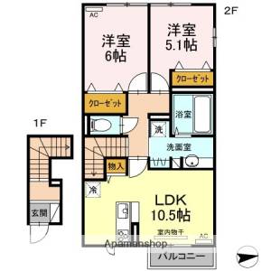 カトレアII 203の間取り画像