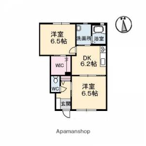 メゾンシャルム　Ａ棟 102の間取り画像