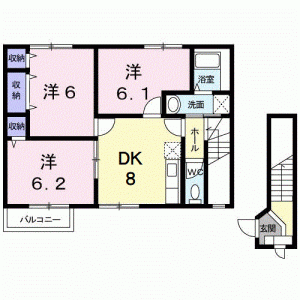 リュエル・ロジュマンＢ 202の間取り画像