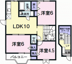 Ｗｏｏｄ　Ｐａｒｋ　Ｎ　Ｂ 201の間取り画像