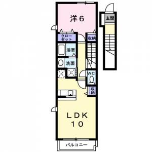 パストラーレ道後Ｃ 205の間取り画像