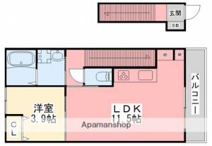 ＬＵＭＩＥＬＥ大可賀 202の間取り画像