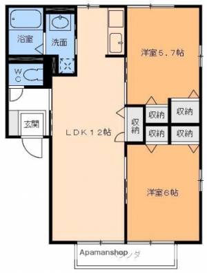 レトア別府 202の間取り画像