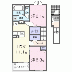 ベル　グラース 203の間取り画像