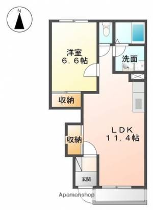 クレシア南黒田 106の間取り画像