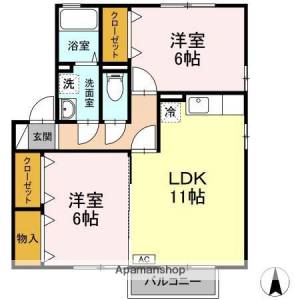 アリス　Ｄ棟 D201の間取り画像