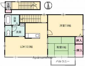 グランコート久万ノ台　Ｂ棟 2Fの間取り画像