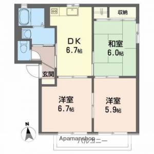 セルリアハイツ　Ｃ棟 202の間取り画像