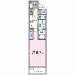 クレール 206の間取り画像