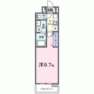 クレール 303の間取り画像