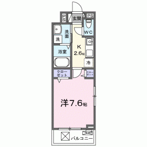 クレール 301の間取り画像