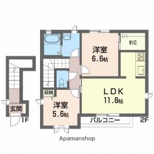 エクセルくぼた　Ｃ棟 201の間取り画像