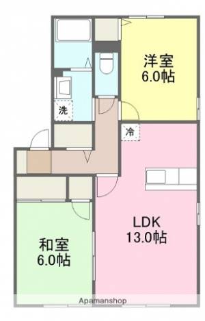 ヴィラ里音　せみしぐれ館 C101の間取り画像