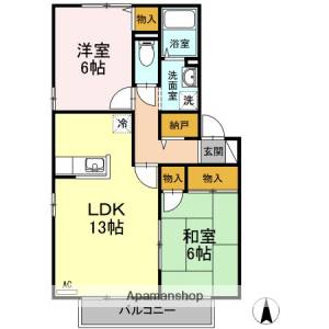 ヴィラ里音　せみしぐれ館 C202の間取り画像