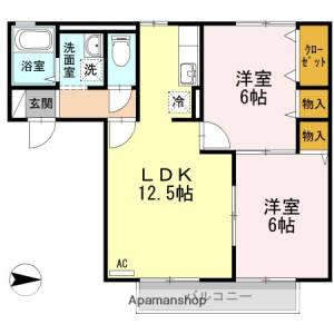 ルピナスコート　Ａ棟 A203の間取り画像