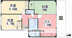 フォブール畑寺公園　Ｃ棟 102の間取り画像