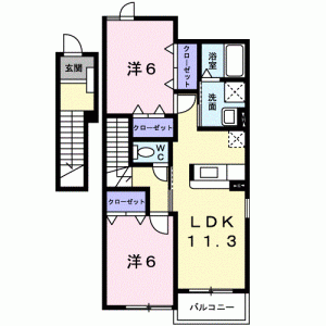 ブルック磯II 201の間取り画像