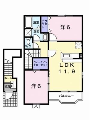 アンジュベリーＢ 205の間取り画像