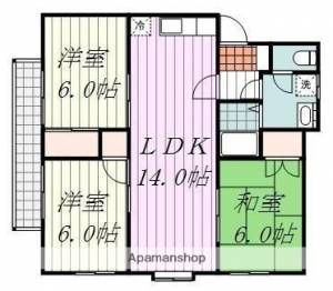 タガミコーポII 201の間取り画像