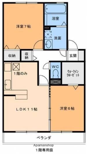 シー・パラシオン　Ａ棟 102の間取り画像