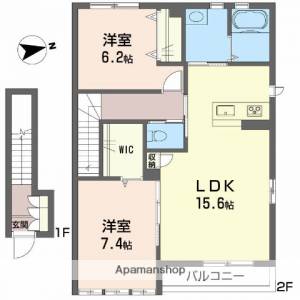 アルヴィータ畑寺　Ａ棟 201の間取り画像