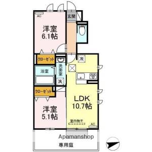 ラ　メール　Ａ棟 A101の間取り画像