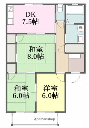 フレグランス徳丸Ｂ棟 102の間取り画像