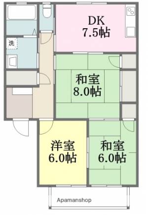 フレグランス徳丸Ｂ棟 201の間取り画像