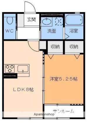 （仮）辻町アパート 102の間取り画像